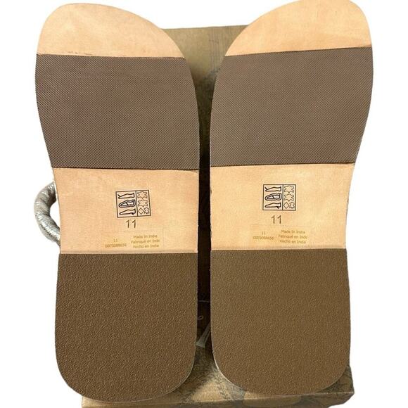 Free People Hadden Sandals in Champagne Metallic Size 11 - Picture 12 of 16